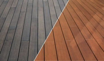 Panašumai ir nedideli skirtumai tarp MOSO® Bamboo X-treme® ir Bamboo N-durance® terasinių lentų