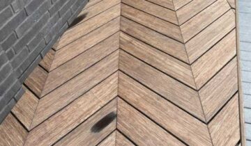 PRABANGI PRIVATAUS NAMO TERASA ĮRENGTA SU MOSO BAMBOO XTREME CHEVRON TERASINĖMIS LENTOMIS