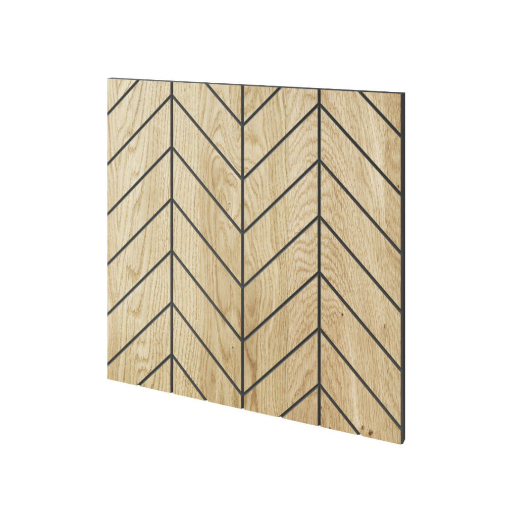 Frezuota ąžuolo lukšto plokštė | 600 x 11 x 600 mm | kodas - FA601760VER