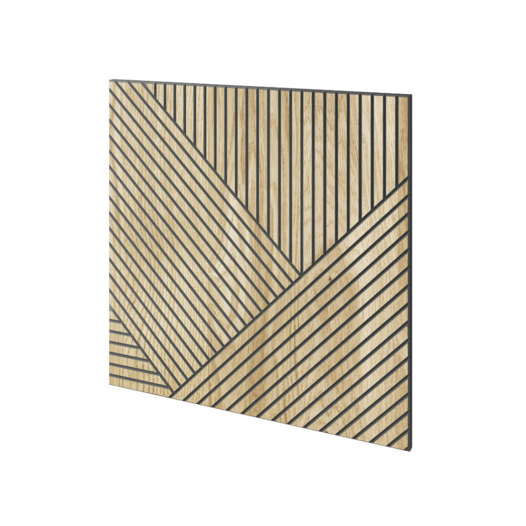 Frezuota ąžuolo lukšto plokštė | 600 x 11 x 600 mm | kodas - FA601760GRA