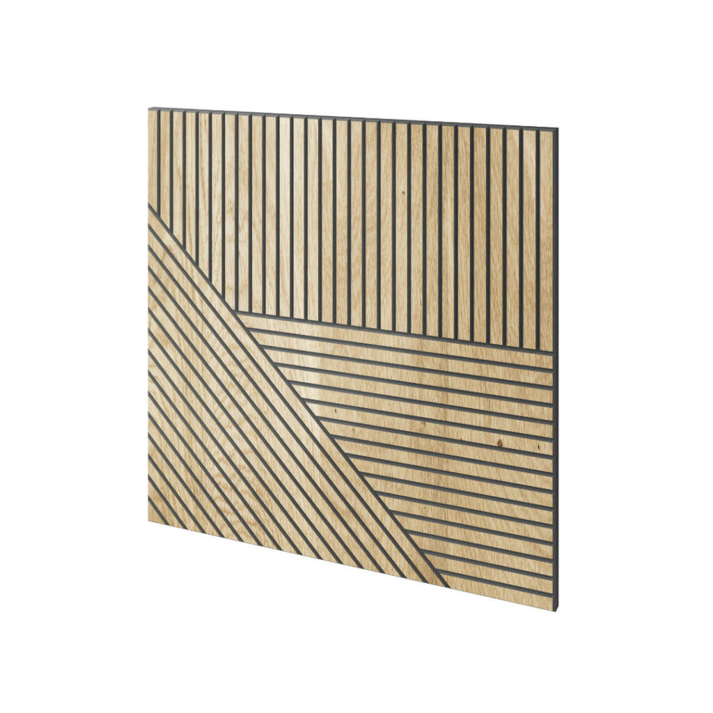 Frezuota ąžuolo lukšto plokštė | 600 x 11 x 600 mm | kodas - FA601760TOL