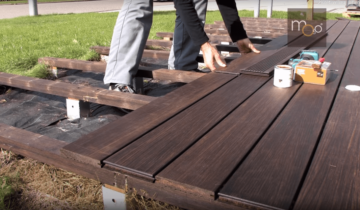 MOSO® Bamboo X-treme® terasinių lentų įrengimas, priežiūra ir valymas