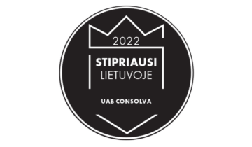 UAB CONSOLVA atitinka STIPRIAUSI LIETUVOJE 2022 kriterijus ir yra sertifikuota