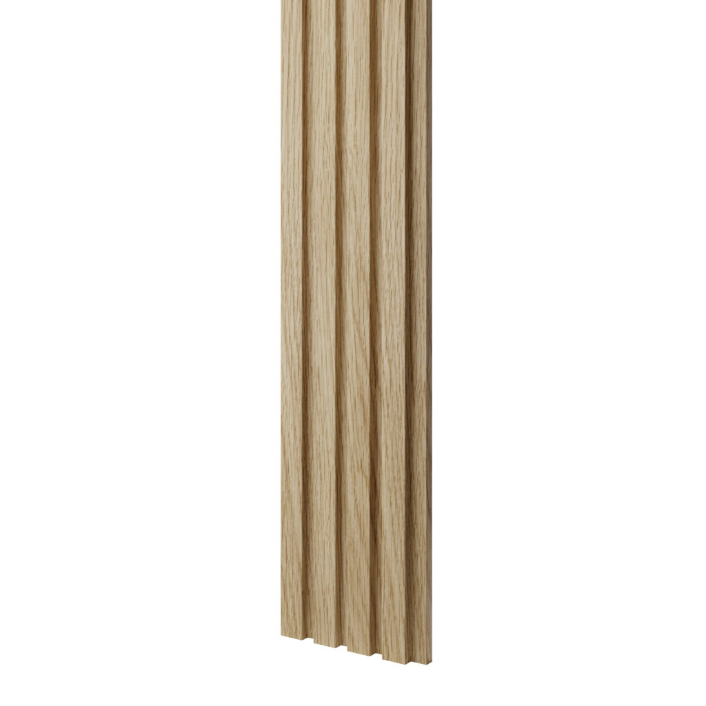 Europinio ąžuolo CPL Premium mini lamelių apdailos plokštė | 123 x 16 x 2750 mm