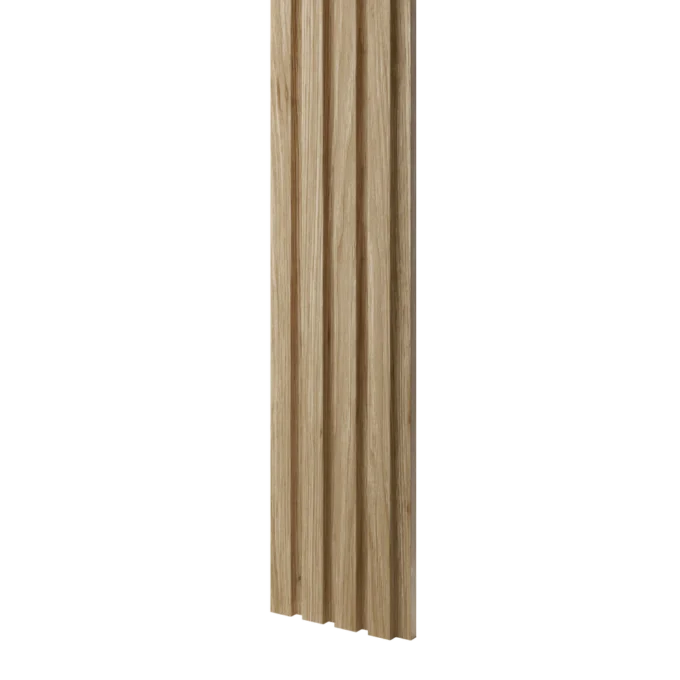 Ąžuolo "Klasika" spalvos mini lamelių apdailos plokštė | 123 x 16 x 2750 mm