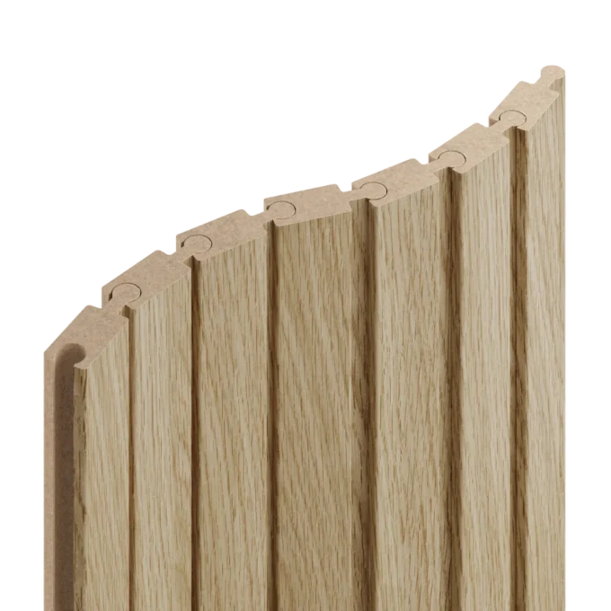 Lamelės "Puzzle" Europinio ąžuolo spalvos CPL Premium padengimas  | 46x18x2750mm