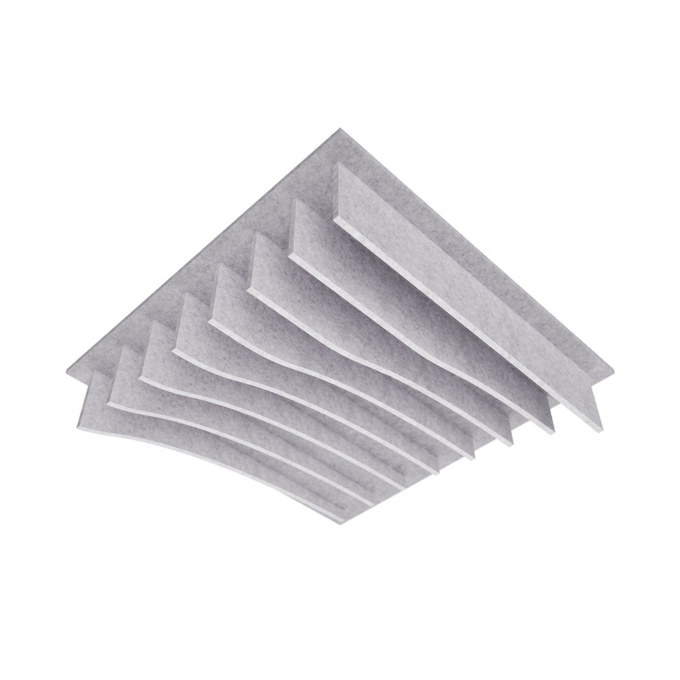 CONCAVE akustiniai T-tinklelio lubų segmentai | 4 vnt. komplektas | DeFelt